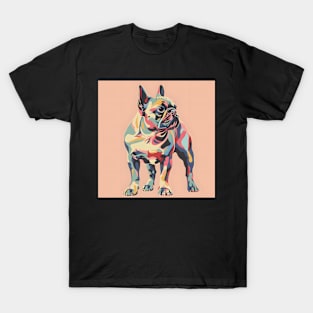 French Bulldog in 70's T-Shirt